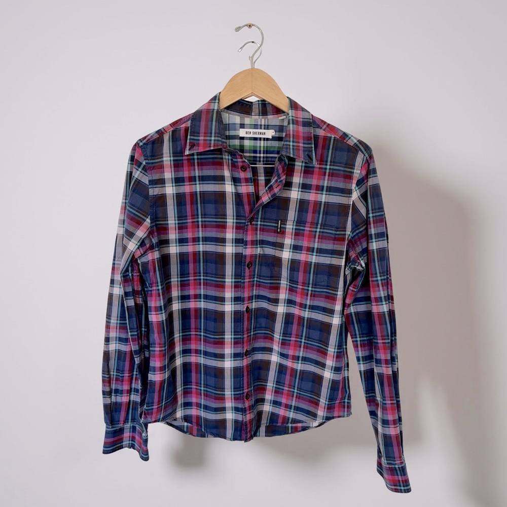 Ben Sherman Plaid Button Down Shirt- Size M